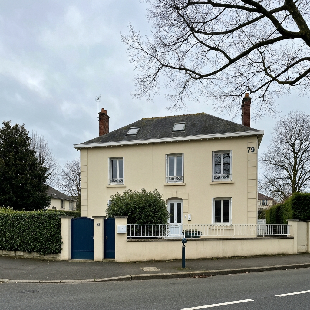 Vue d'une maison avec un jardin à Vert-Saint-Denis pour estimation