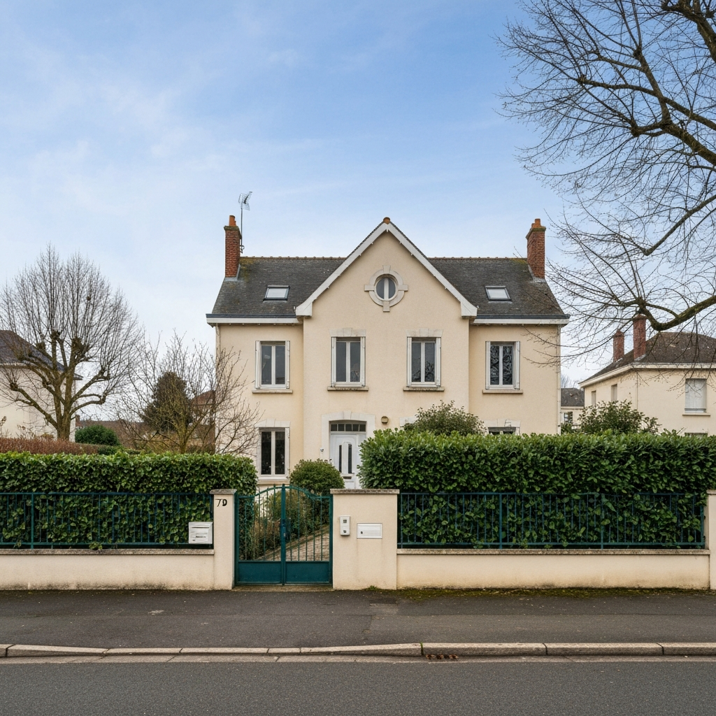 Vue aérienne d'un pavillon à Vert-Saint-Denis