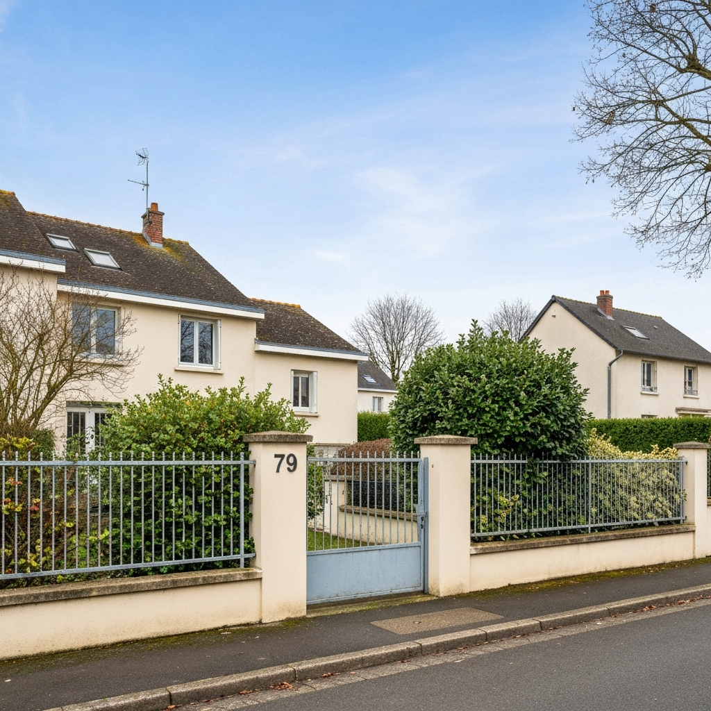 Vue extérieure d'une maison ancienne à Cesson pour estimation