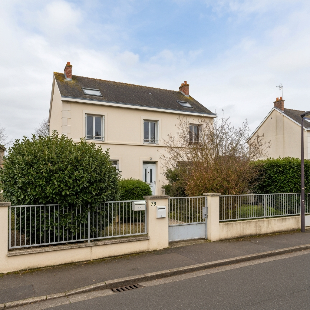 Vue d'une maison au bord de la Seine à Seine-Port pour estimation immobilière