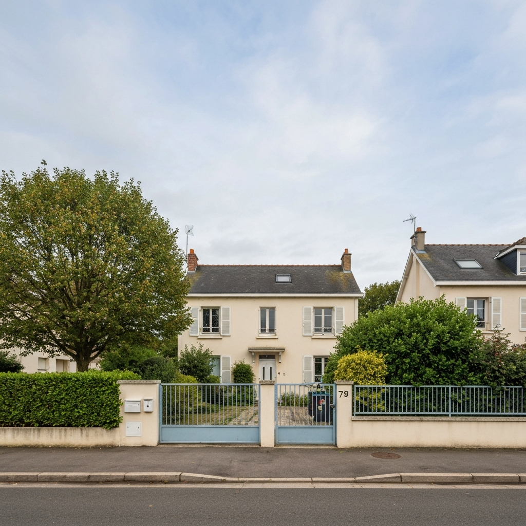Vue d'une maison à rénover à Cesson avec des détails architecturaux