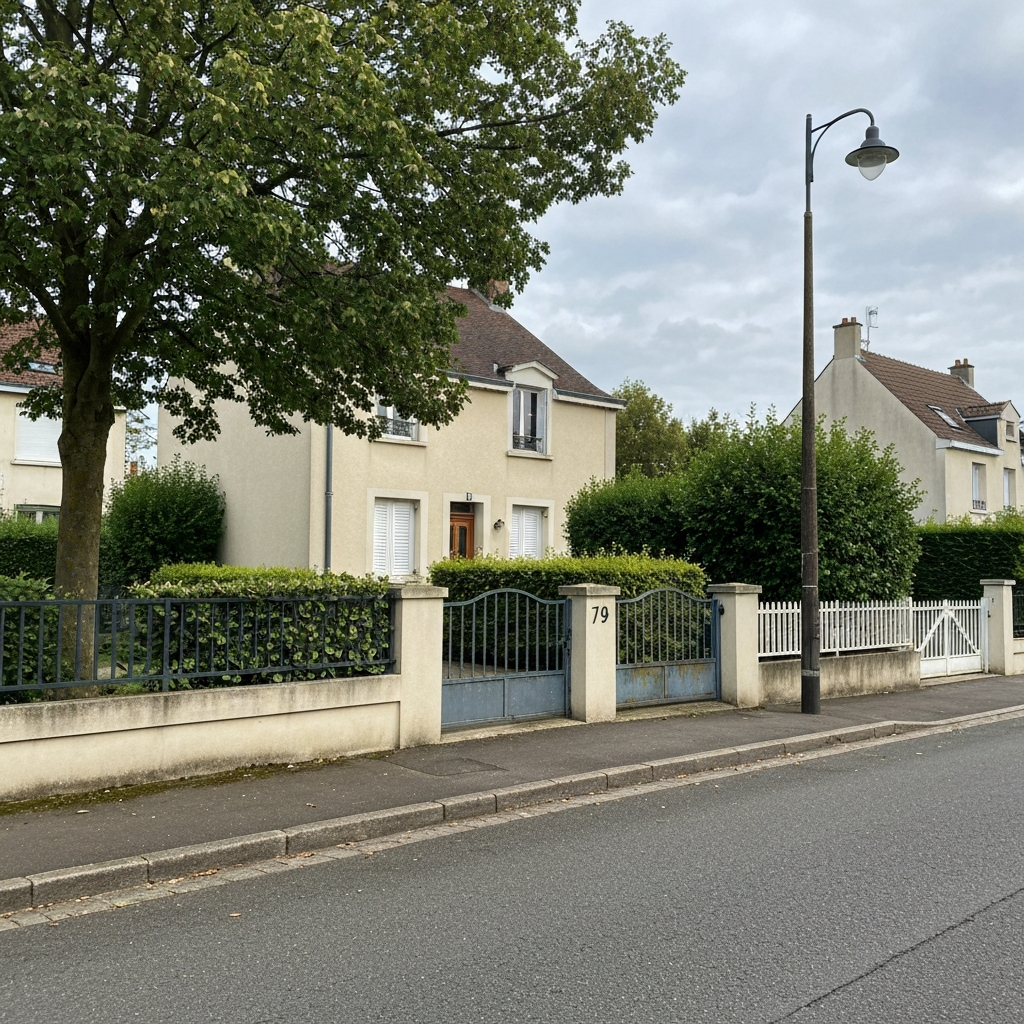 Vue d'une maison de village typique à Seine-Port pour estimation immobilière